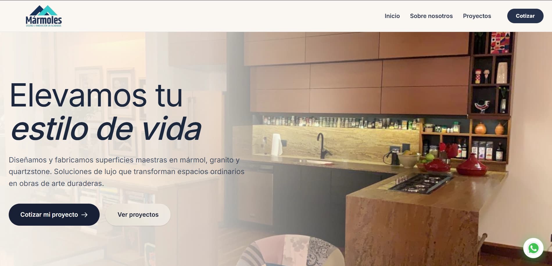 Diseño web para AM Marmoles por Adrezi - Sector Construcción Bogotá